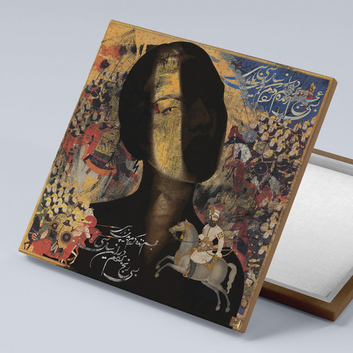 نقاشی صورت ناظری در میان میدان مبارزه با شعر عجم زنده کردم بدین پارسی از گالری چارگوش مدل 22303